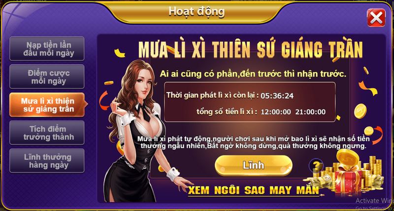 68 game bài - Cổng game đánh bài đổi thưởng uy tín nhất 2023 15 Mưa lì xì thiên sứ giáng trần