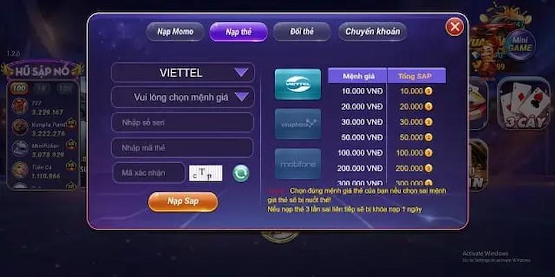 99vin club - Thiên đường game giải trí online cực chất lượng 7 Hướng dẫn cách nạp tiền cực đơn giản và tiện lợi tại 99vin club