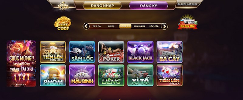 Vin Club - Cổng game xanh chín đổi thưởng siêu hấp dẫn 4 Game bài cực hay