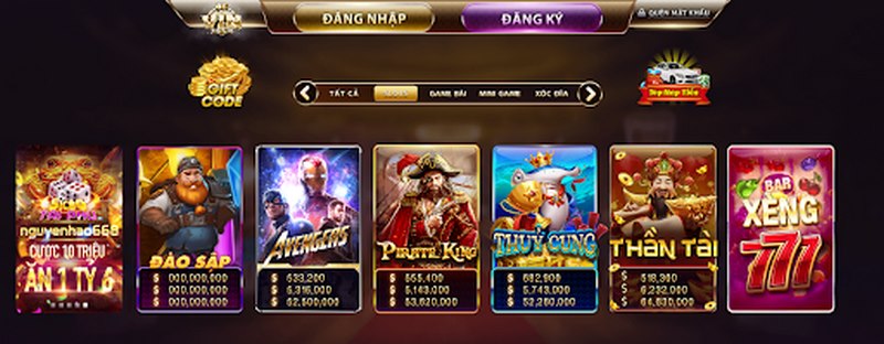 Vin Club - Cổng game xanh chín đổi thưởng siêu hấp dẫn 5 Game Slot đổi thưởng siêu khủng