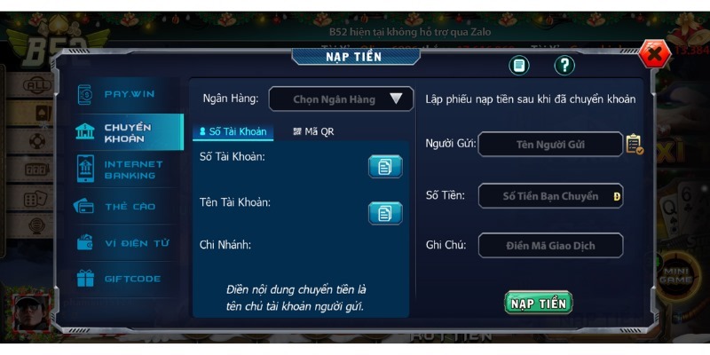 Đánh giá B52 Club - Sở hữu kho game khủng, khuyến mãi lớn 9 Cách thức để nạp tiền tại đây