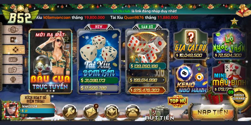 Đánh giá B52 Club - Sở hữu kho game khủng, khuyến mãi lớn 6 Casino Game cực chất, thưởng cực khủng