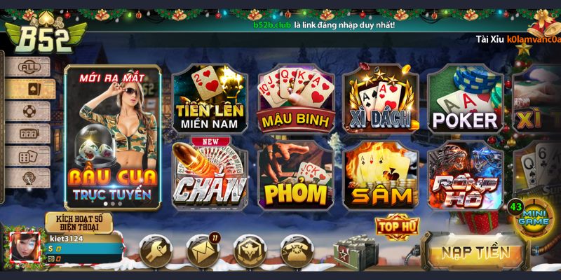 Đánh giá B52 Club - Sở hữu kho game khủng, khuyến mãi lớn 4 Kho game bài B52 cực kỳ đa dạng, hấp dẫn và lôi cuốn