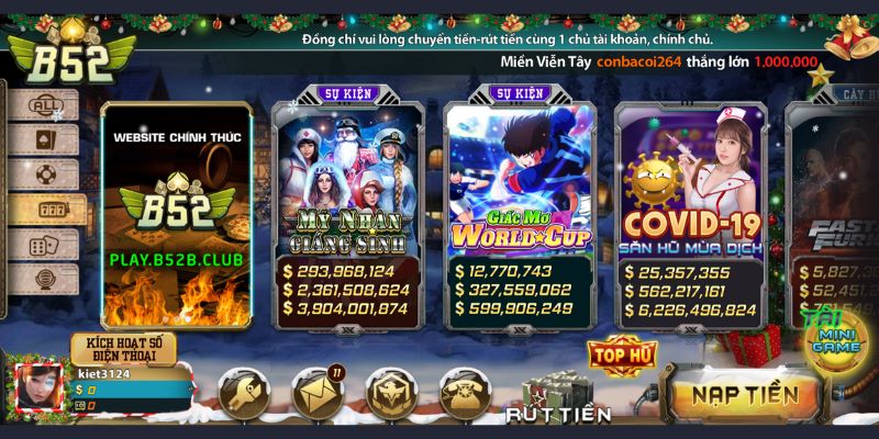 Đánh giá B52 Club - Sở hữu kho game khủng, khuyến mãi lớn 5 Game Slots với đồ họa bắt mắt, cực đỉnh