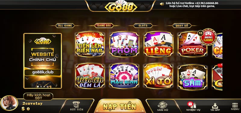Go88vn us cổng game an toàn hàng đầu hiện nay cho người chơi 4 Game bài hay hiện nay