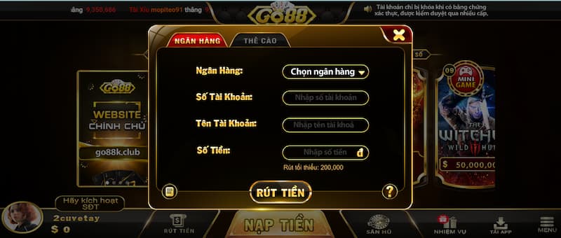 Go88vn us cổng game an toàn hàng đầu hiện nay cho người chơi 7 Cách rút tiền gọn lẹ