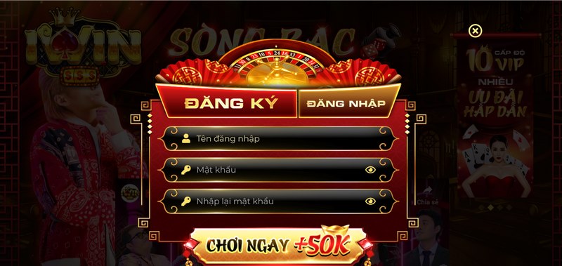 IWIN - Cổng game tổng hợp siêu phẩm đình đám nhất thị trường 2 Thông qua biểu mẫu để đăng ký tài khoản đơn giản nhất