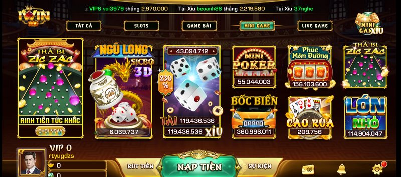 IWIN - Cổng game tổng hợp siêu phẩm đình đám nhất thị trường 5 Mini game một danh mục game hấp dẫn nhất nay