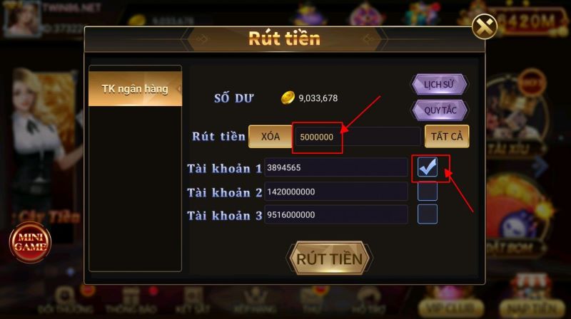 Mmwin - Đánh giá cổng game đỉnh cao nhất hiện nay 6 Rút tiền Mmwin đơn giản