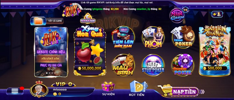 Rikvip - Cổng Game Đứng Hàng Đầu Thời Điểm Hiện Tại 6 Game bài đổi thưởng
