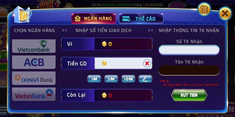 Rikvip - Cổng Game Đứng Hàng Đầu Thời Điểm Hiện Tại 10 Rút tiền vào cổng game Rikvip chi tiết nhất