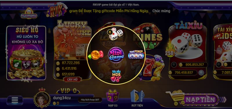 Rikvip - Cổng Game Đứng Hàng Đầu Thời Điểm Hiện Tại 8 Mini game có tại Rikvip