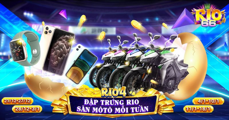 Rio66 - Chốn thiên đường đổi thưởng lý tưởng cho game thủ 12 Cơ hội nhận quà khủng là ưu điểm giúp cổng game thu hút khách hàng