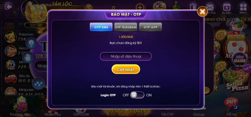 Sam86 - Sân chơi chuyên nghiệp mà Game thủ nào cũng nên biết 3 Kích hoạt số điện thoại nhanh để bảo vệ tài khoản tốt hơn