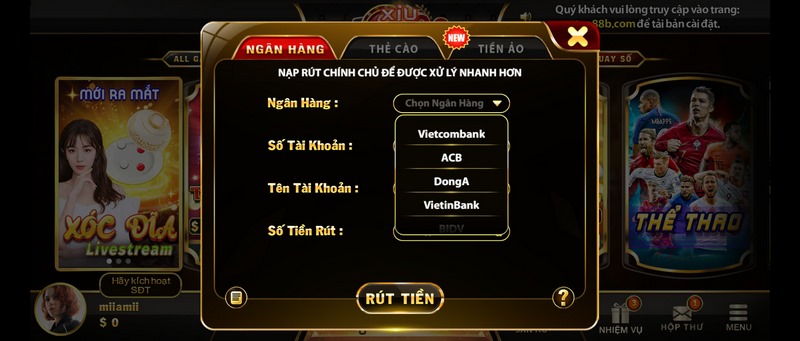 Top88 - Cổng game bài đại gia đẳng cấp nhất thị trường 11 Rút tiền ngay khi đủ số dư trong ví của Game thủ