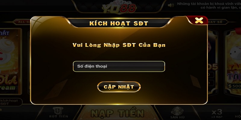 Yo88 - Cổng game chất lượng cao không thể bỏ qua năm 2023 3 Cách kích hoạt số điện thoại tại cổng game