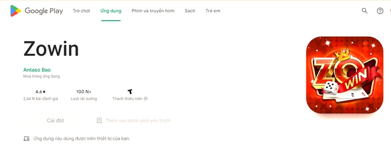 Zowin - Thưởng thức game bài đổi thưởng trực tuyến đỉnh cao 5 Tải ứng dụng đơn giản trên mọi nền tảng thiết bị Android