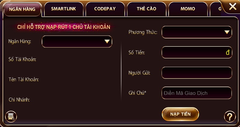 Zowin - Thưởng thức game bài đổi thưởng trực tuyến đỉnh cao 9 Chi tiết các thao tác nạp tiền vào tài khoản