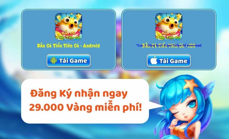 Bắn Cá Tiểu Tiên Cá cổng game ăn khách nhất nhì hiện nay 3 Tải cổng game về cho hệ điều hành Android