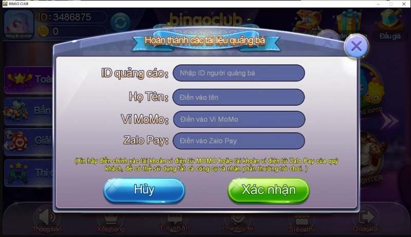 Bingo Club cổng game bắn cá thuộc top hàng đầu hiện nay 2 Đăng ký tài khoản nhanh chóng