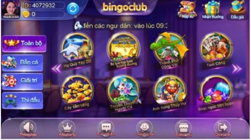 Bingo Club cổng game bắn cá thuộc top hàng đầu hiện nay 9 Nạp xu game hay