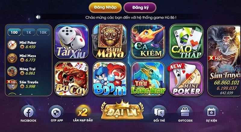 Hũ 86 - Điểm đến giải trí lý tưởng của các tín đồ đỏ đen 4 Kho game đỉnh cao với nhiều hạng mục hấp dẫn