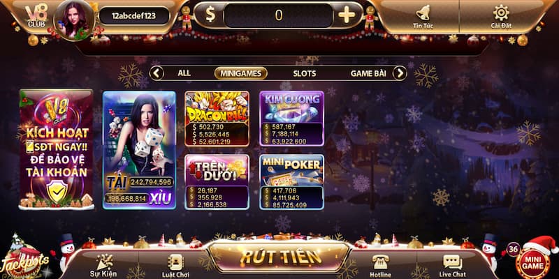 V8 club - Cổng game bài đổi thưởng uy tín nhất năm 2023 7 Các mini game trả thưởng cao