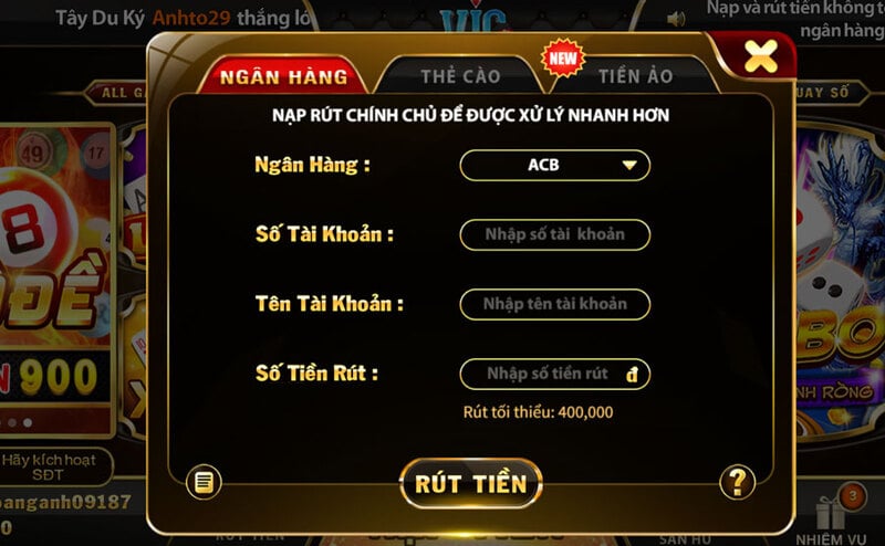 Cổng Game Vic Club An Toàn Hàng Đầu Cho Người Chơi 8 Hướng dẫn cách rút tiền siêu đơn giản tại Vic club
