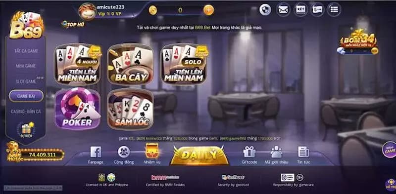 B69 - Cổng Game Đổi Thưởng Siêu Hấp Dẫn Cho Game Thủ 5 Game bài online