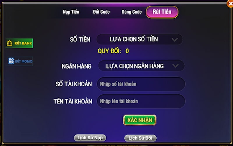 Bắn Cá Đại Thần - Cổng game xanh chín đổi thưởng siêu lớn 8 Rút tiền tại cổng game Bắn Cá Đại Thần rất thuận tiện