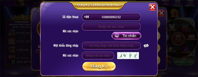 HU99 CLUB - Cổng game giải trí hàng đầu dành cho game thủ 1 Cách đăng ký vào cổng game