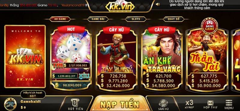 KK Vin - Địa điểm giải trí xanh chín đổi thưởng thả ga 3 Tải app KK Vin để chơi game hay