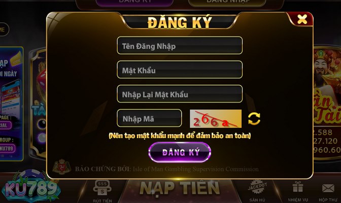 Ku789 - Cổng game quy tụ những siêu phẩm đổi thưởng cực hot 2 Đăng ký tài khoản Ku789 thông qua một vài thao tác đơn giản