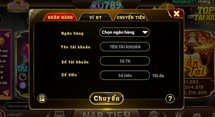 Ku789 - Cổng game quy tụ những siêu phẩm đổi thưởng cực hot 8 Rút tiền tại Ku789 cực đơn giản, nhanh chóng