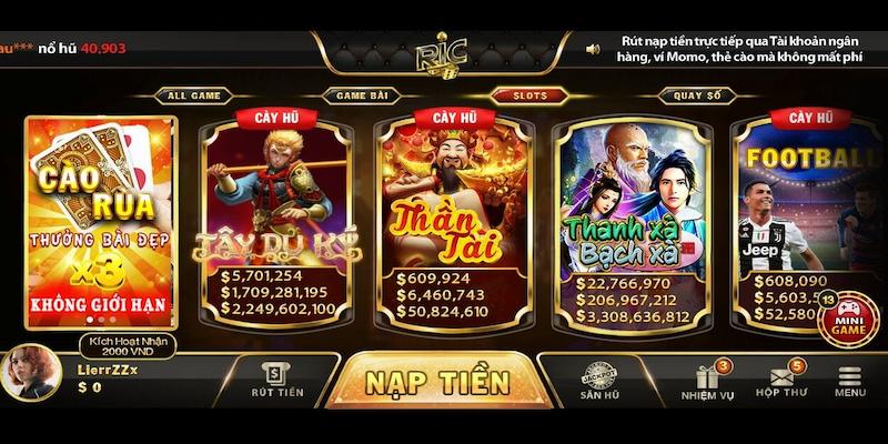 Ric win - Cổng game giải trí online đẳng cấp top đầu 5 Game slot