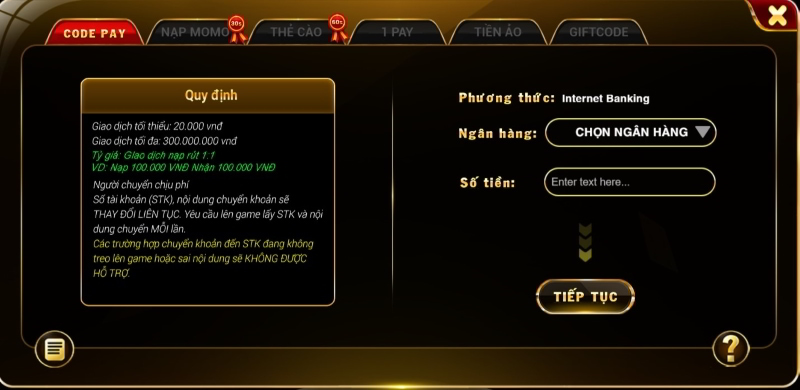 rongxanh Hướng dẫn cách nạp tiền rongxanh