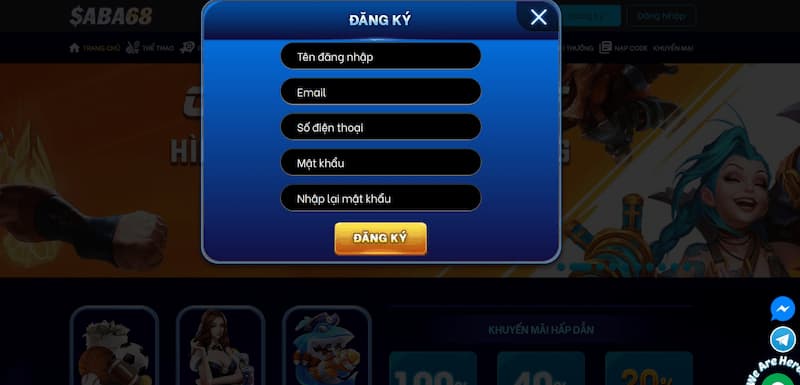 Saba68 – Cổng Game Đổi Thưởng Uy Tín Nhất Hiện Nay 2 Hướng dẫn đăng ký tài khoản Saba68 đơn giản