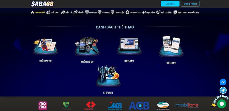 Saba68 – Cổng Game Đổi Thưởng Uy Tín Nhất Hiện Nay 4 Game thể thao đến từ nhiều đơn vị hàng đầu
