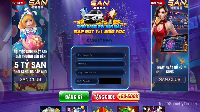 San club - Khám phá cổng game uy tín nhất hiện nay 2 Đăng ký cổng game San club đơn giản