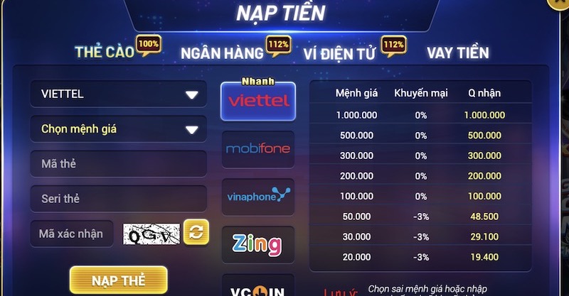 Review Thanquay247 vip - cổng game giải trí online cực hot 7 Nạp tiền Thanquay247 Vip