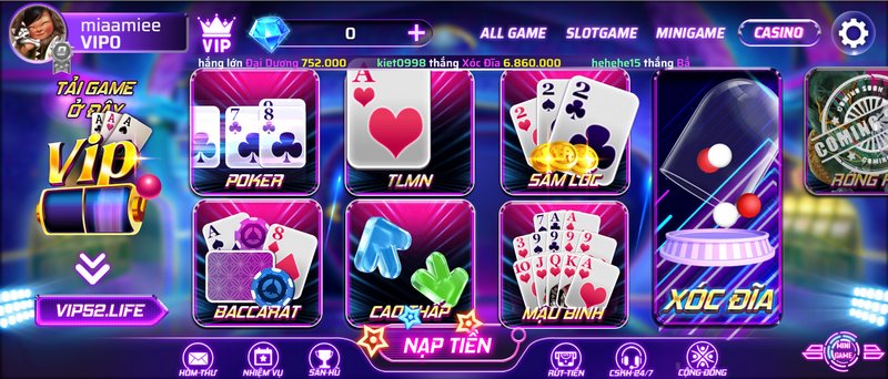 Vip52 - cổng game đẳng cấp thu hút thành viên đông đảo 9 Các loại game bài truyền thống khác