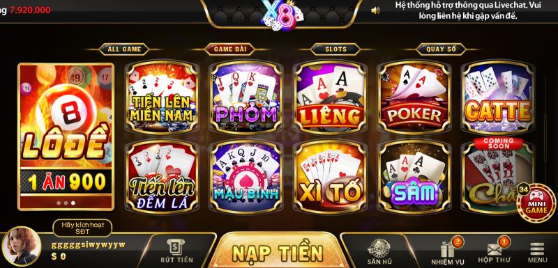 X8 Club - Cổng game thưởng không thể bỏ qua trong năm 2023 4 Cùng điểm qua những trò chơi hấp dẫn có tại cổng game X8