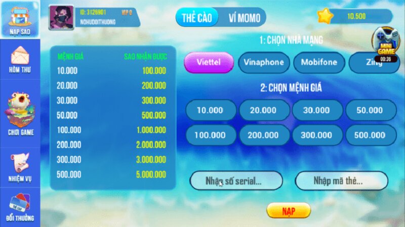 Bắn cá 5 sao- Cổng game thời thượng nhất cho mọi người chơi 6 Hướng dẫn cách nạp tiền vào tài khoản của cổng game bắn cá 5 sao