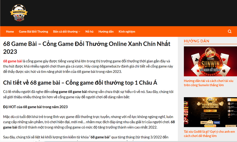 Giới thiệu 1 Giới thiệu đôi nét về 68gamebai.tv - Đại lý chính thức 68 game bài