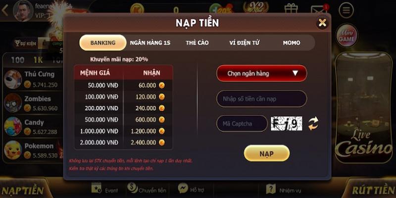 King86 Fun | King86 Win - Sân chơi đổi thưởng phiên bản mới 2023 4 Nạp tiền siêu dễ dàng