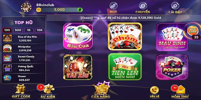 88Vin - Cổng game đổi thưởng xanh chín nhất thị trường Việt Nam 2 Chơi game đa dạng nhiều thể loại mới lạ