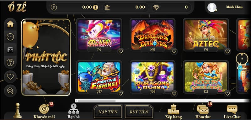 Oze6868 - Cổng game bài uy tín với nhiều game hay 2 Đa dạng các tựa game tại cổng game bài oze6868