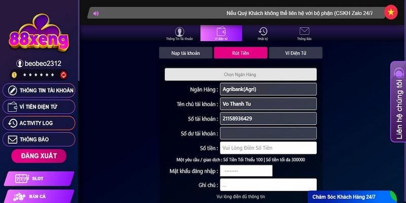 88xeng - Cổng Game Đổi Thưởng Đẳng Cấp Top Đầu Hiện Nay 5 Cách thức rút tiền 88 xèng mới nhất