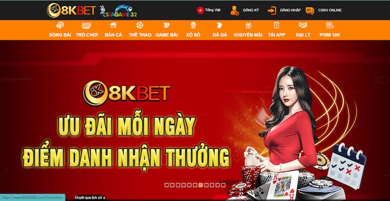 8KBET Sân Chơi Giải Trí Đình Đám Uy Tín Nhất Năm 2023 7 Cổng game đưa ra sự kiện hot: "Điểm danh nhận thưởng"