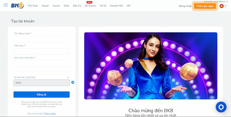 BK8 - Cổng game giải trí chất lượng có 1 0 2 bạn nên biết 4 Đăng ký tài khoản tại sân chơi Bk8 thật dễ dàng